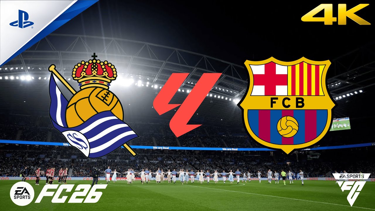 Real Sociedad vs Barcelona | La Liga | FC 26 | PS5 4K HD