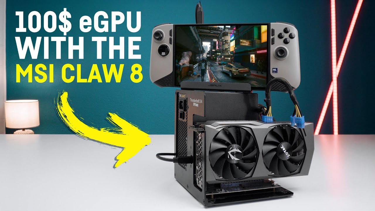 Testing the MSI Claw 8 AI+ with a cheap eGPU (RTX 3060 & RTX 4070)