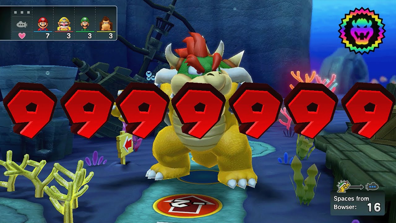 Mario Party 10 - Mario vs Luigi vs Wario vs Donkey Kong vs Bowser - Whimsical Waters