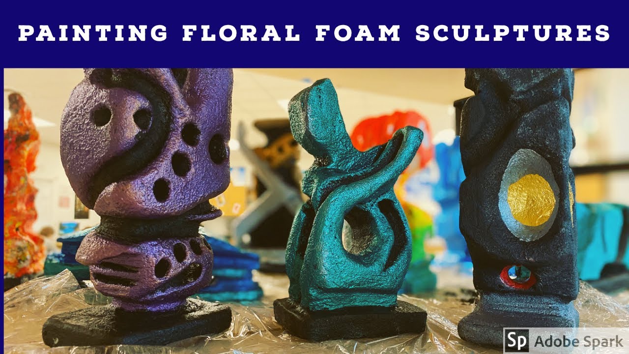 Painting Floral Foam Sculptures