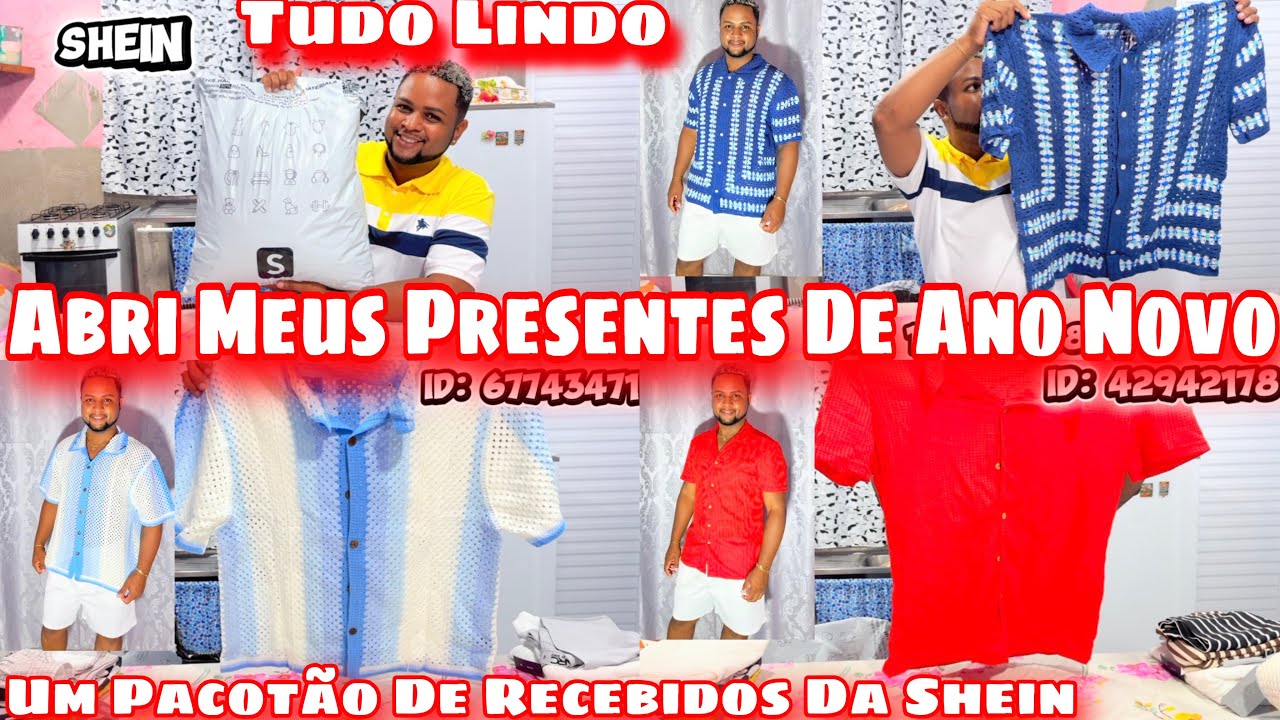 ABRI MEUS PRESENTES LINDOS DE ANO NOVO/PACOTÃO RECHEADO DE RECEBIDOS DA SHEIN/AMEI TODAS AS PEÇAS 