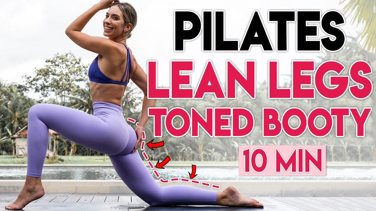 ПИЛАТЕС ДЛИННЫЕ СУХИЕ НОГИ И ПОДТЯНУТАЯ ПОПКА 🍑 Sculpt & Tone | 10 минут тренировки
