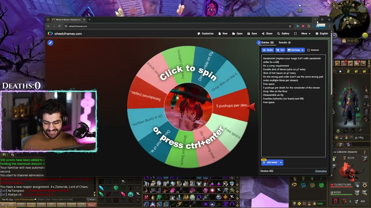 1 Achievement off Grandmaster LET'S LOCK IN! Zamorak Ft. The Wheel of Pain! | The RS Guy VODS