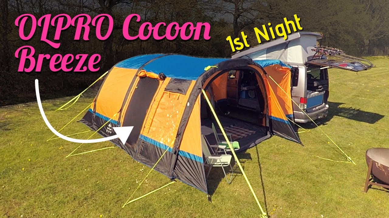 OLPRO Cocoon Breeze 1st Night | Mazda Bongo Campervan Awning