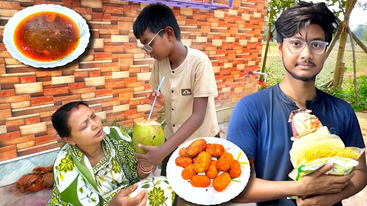 ​পুরানো দিনের স্বাদ ফিরল রান্নাঘরে! রাঙালুর চাটনি আর মুচমুচে ভেজিটেবিল চপ। ঋভু খুব ডাব ভালোবাসে।