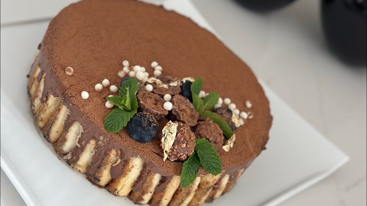 No bake ladyfingers cake كيك الليدي فينجر البارد بدون فرن