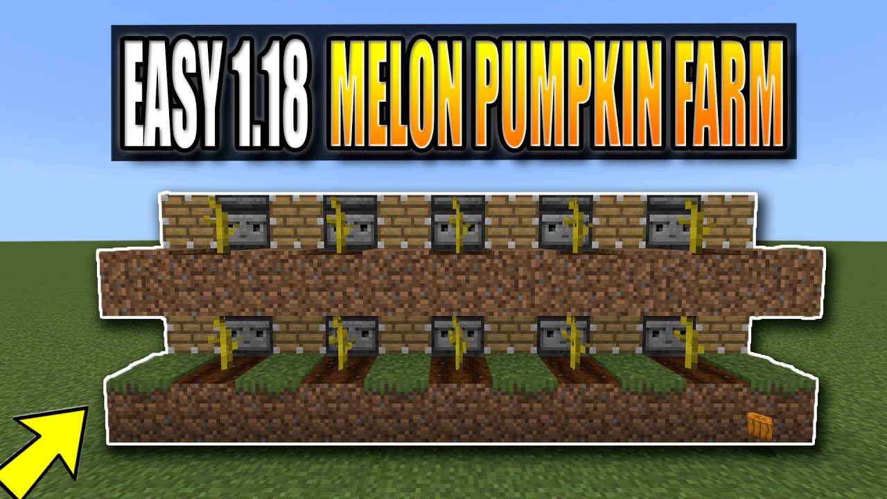 ЛЕГКАЯ ферма дынь и тыкв Minecraft 1.18