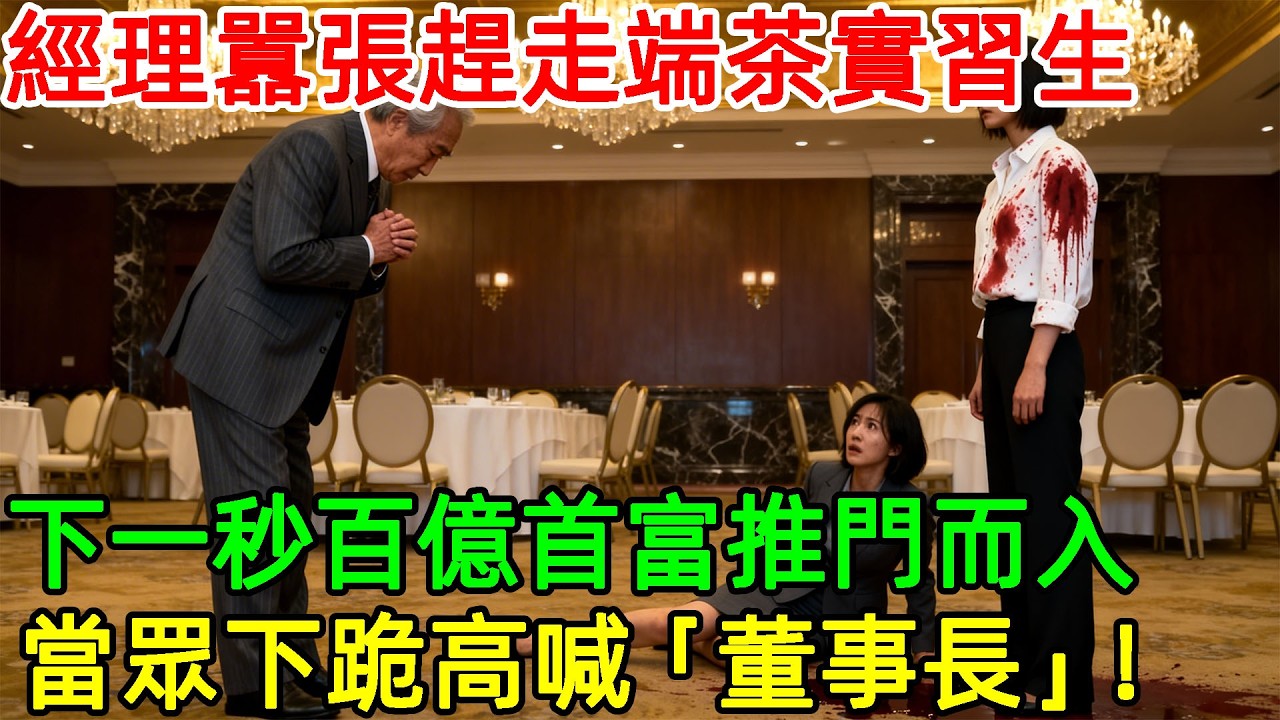 公司庆祝拿下百億訂單，經理将我這个端茶實習生趕出包廂。下一秒，首富客戶推門而入，當眾向我下跪喊“董事長”！#情感#故事#正能量#故事频道#故事分享