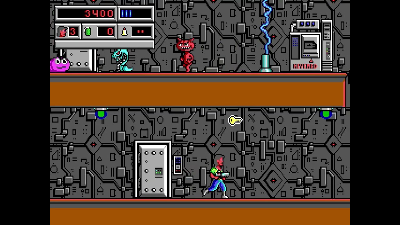 BioMenace episode 3 (BM3) for DOS: Modified gravity test