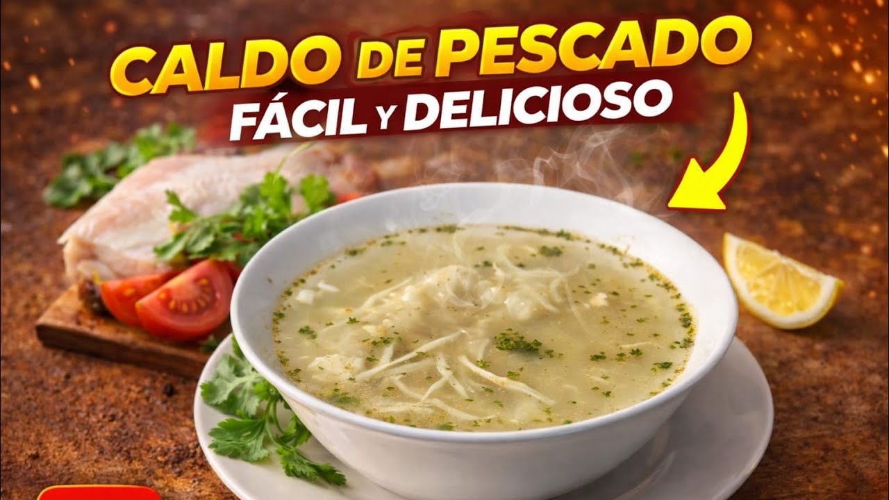 Caldo de pescado súper fácil, rico y nutritivo