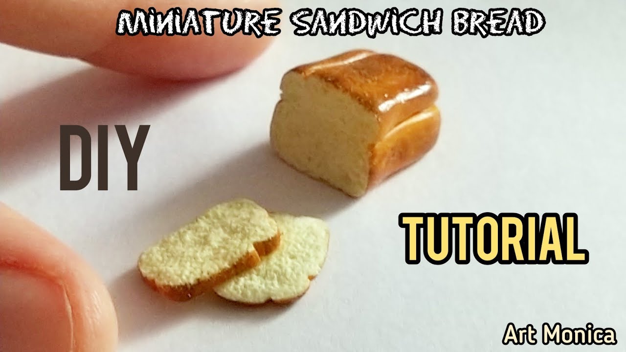 How to make a Miniature Sandwich Bread TUTORIAL / DIY Polymer Clay