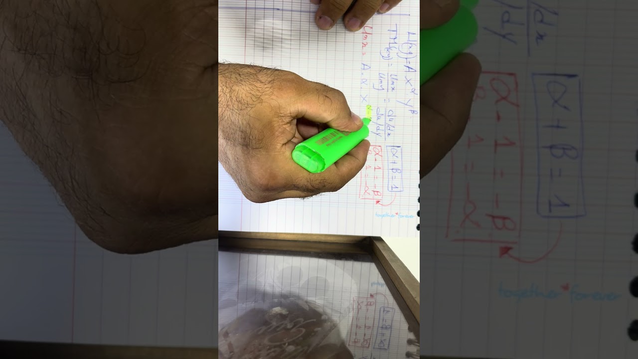 Comment exprimer le TMS(xy) pour une fonction d’utilité (forme générale )🥰