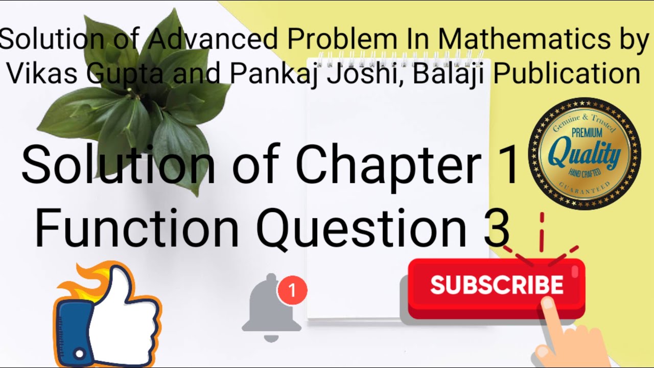 SOLUTION OF CHAPTER 1 FUNCTION QUESTION 3