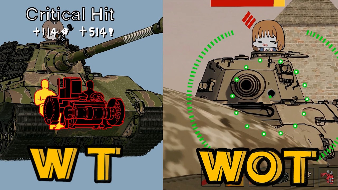 KING TIGER in Warthunder VS Worldoftanks