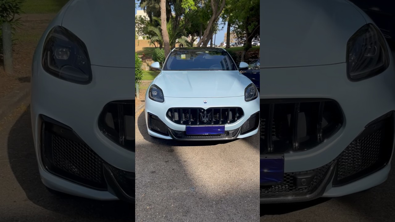 Maserati after 3 months in Jazz Blue Gloss Hexis wrap.