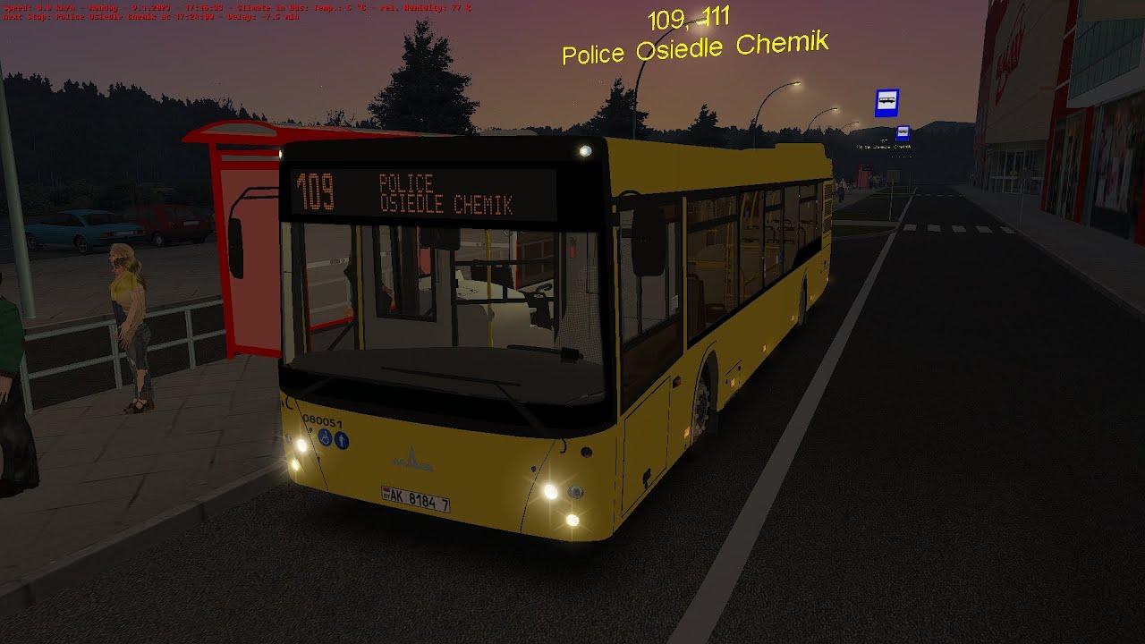 Omsi 2 - Fiktiv Szczecin V2.11 - Line 109 - MAZ 203.065 2012