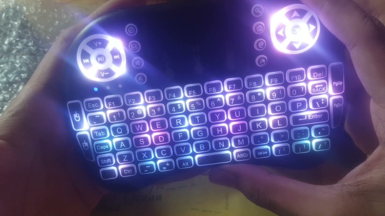 Fitur tombol rahasia mini keyboard i8 android tvbox dengn touchpad pengganti remote rgb vs backlight