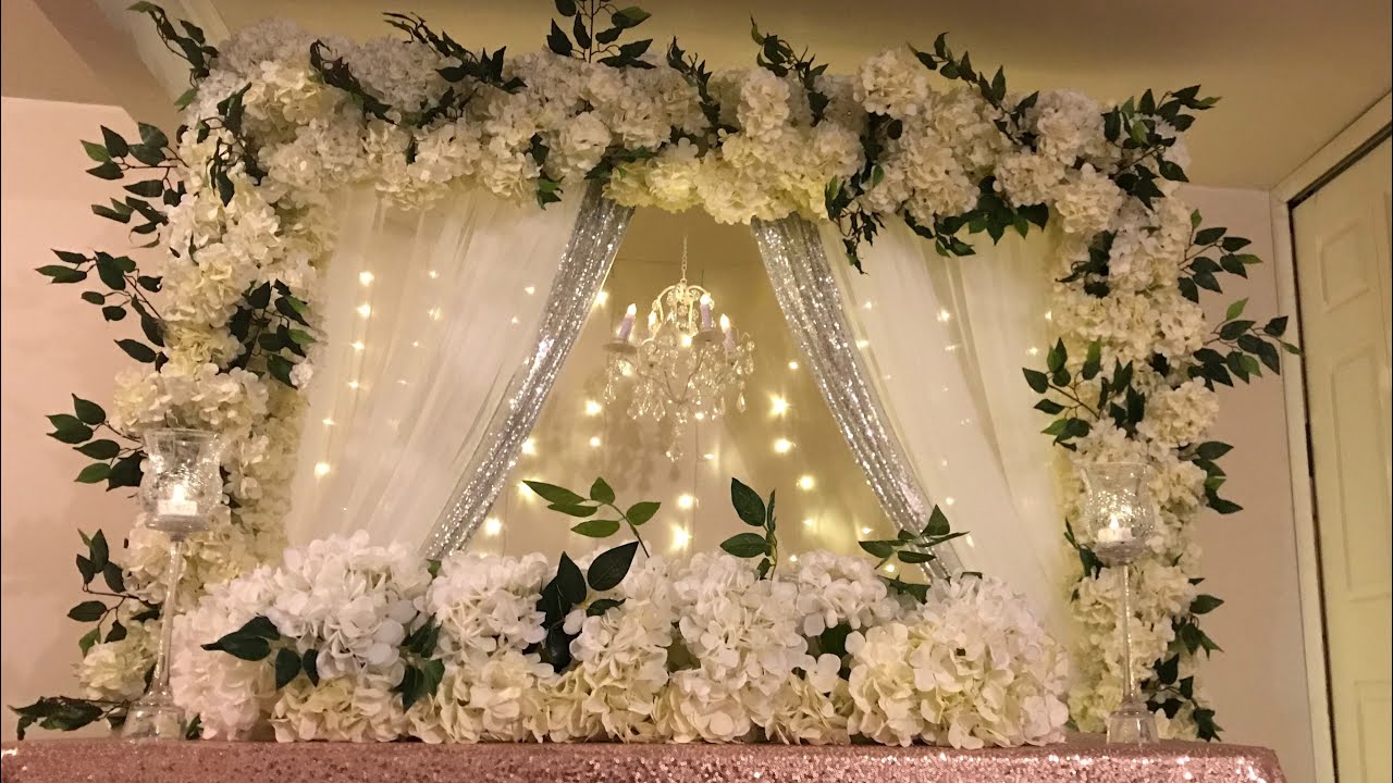 DIY- chandelier floral backdrop in multiple color  DIY- beautiful backdrop