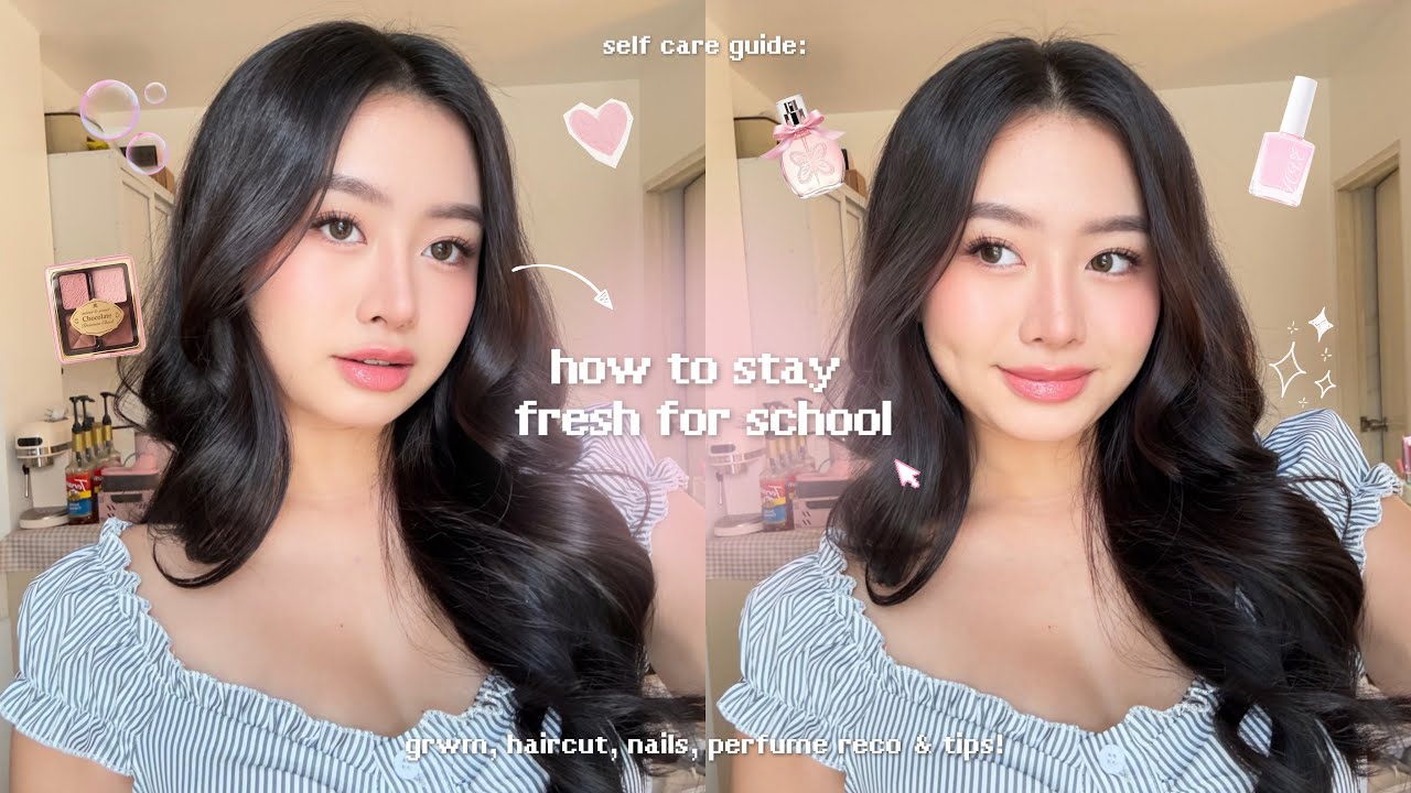 ⊹₊ ˚ HOW I STAY FRESH FOR SCHOOL: grwm, glow up, low maintenance tips for back to school! ✧˖°🌷📎