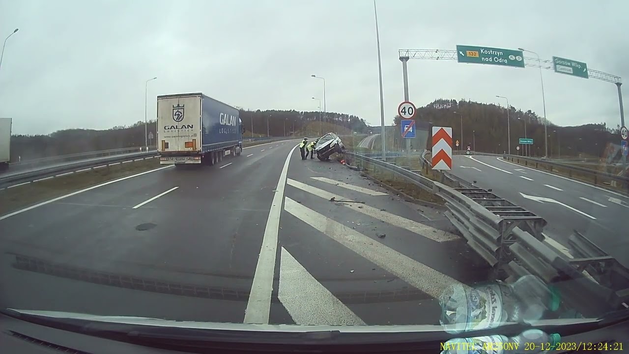 Natychmiastowa pomoc inspektorów ITD na miejscu groźnie wyglądającej kolizji