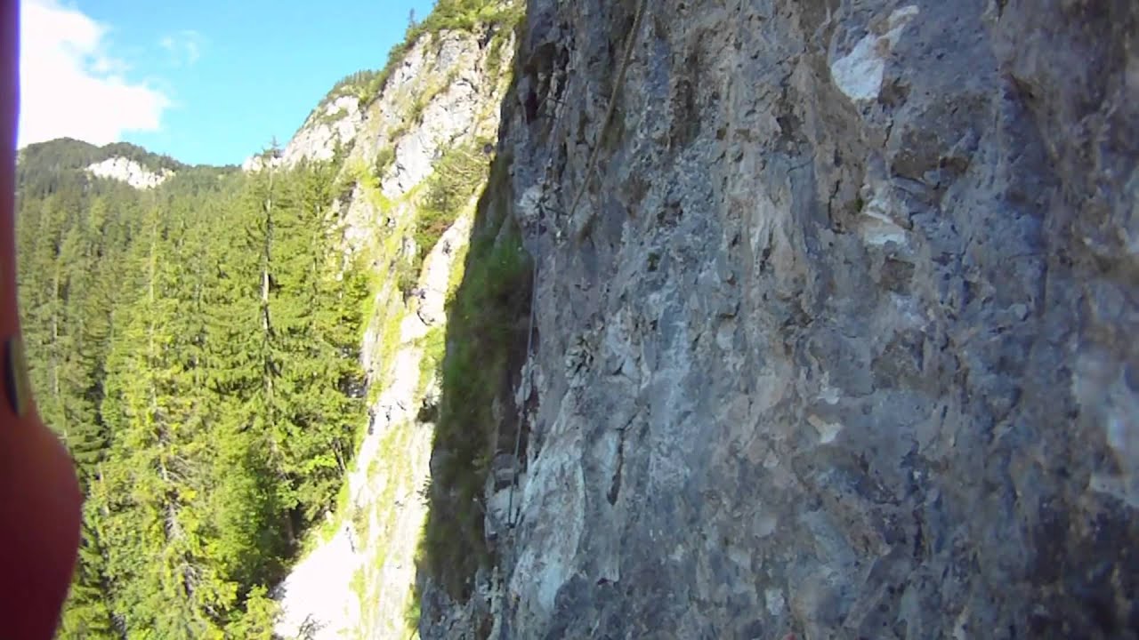 Gr&uuml;nstein / Isidorklettersteig &uuml;ber die R&auml;uberleiter