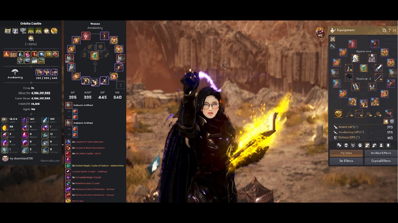 BDO - Orbita Castle -  14.8k+ trash/hr - no agris - Awakened Woosa (post Aug 28th 2025 Woosa Buffs)