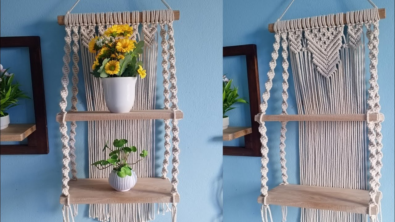 DIY Macrame Wall Hanging Shelf | Easy 5 Minutes Tutorial | #macrame #tutorial #how