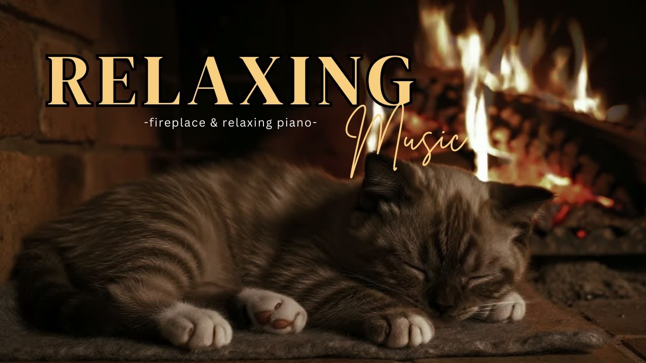 Spa Music with Fireplace Sounds & Relaxing Piano