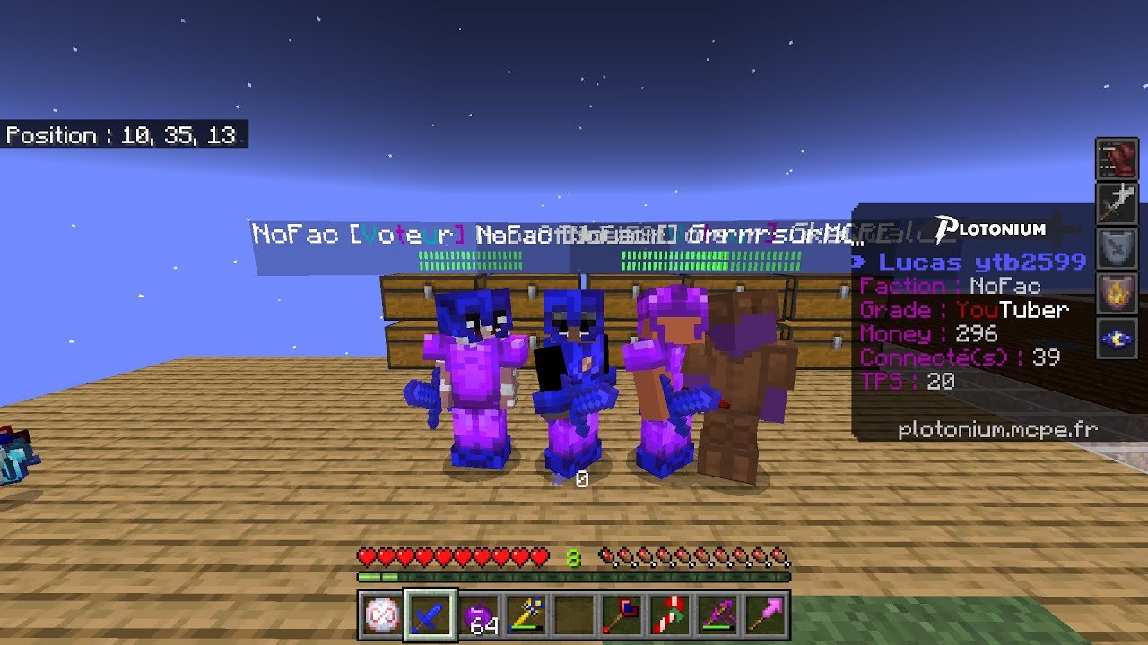 Je come back sur mcpe On domine déjà plotonium ? ( seulement a 4 )