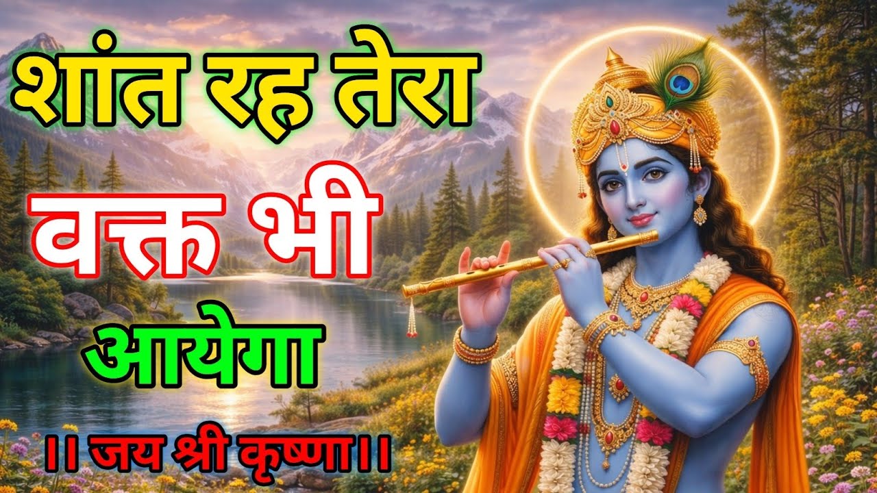 श्री कृष्ण भगवान कहते हैं।।शांत रह तेरा वक्त भी आएगा।। Krishna motivational story |Krishna Vani 