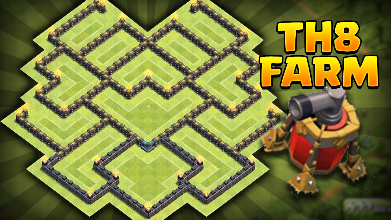 Clash of Clans - *NEW* AIR SWEEPER BEST TOWNHALL 8 (TH8) FARMING BASE! - New Update - Air Sweeper