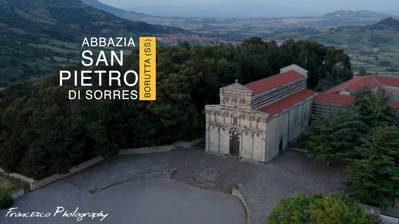 Abbazia San Pietro di Sorres Borutta panoramica Drone 4k