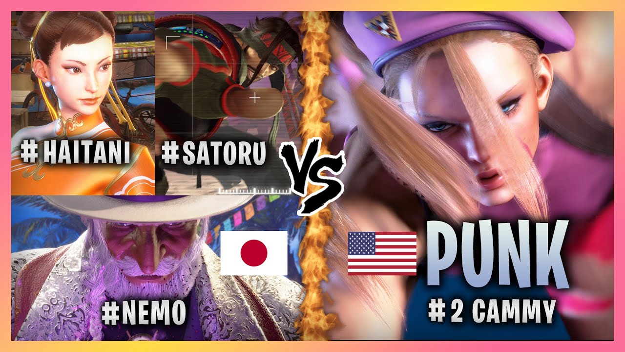SF6 ▰  Japan Players (Haitani/Satoru/Nemo) Vs. Rank #2 Cammy (PUNK)『Street Fighter 6』