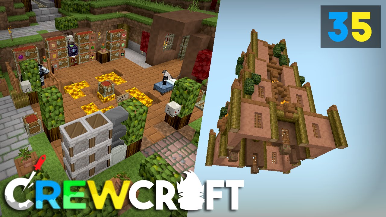 FLYING HOUSE PRANK! :: Crewcraft Minecraft Server E35