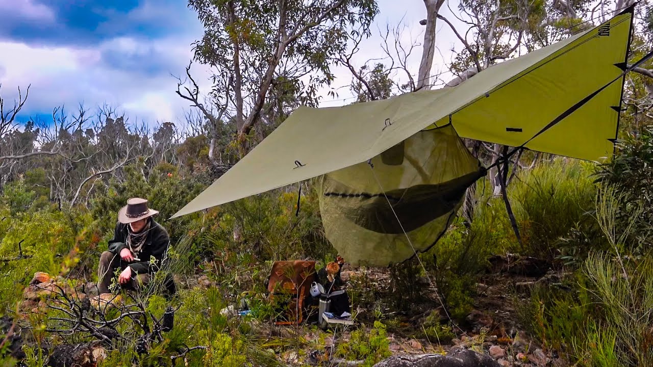 Beautiful Hammock Camp Over Lake Burragorang, Blue Mountains, Australia