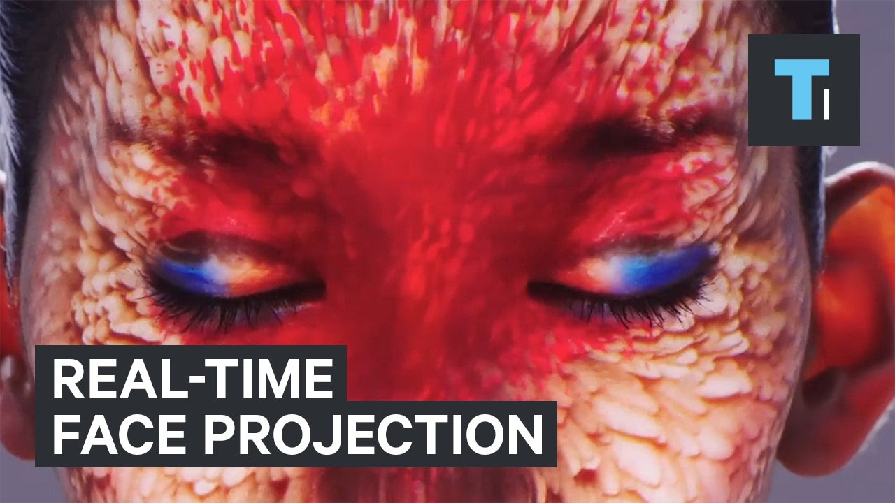 This real-time face projection is mesmerizing to watch