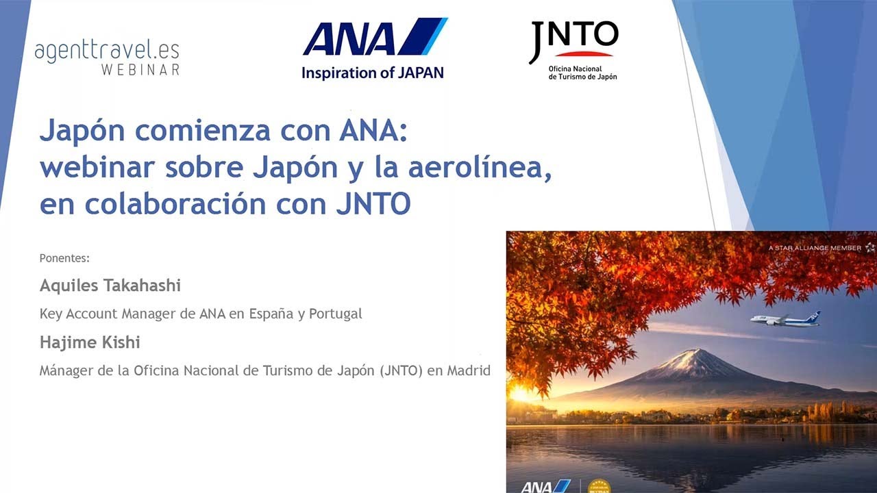 Japón comienza con ANA: webinar sobre Japón y la aerolínea, en colaboración con JNTO