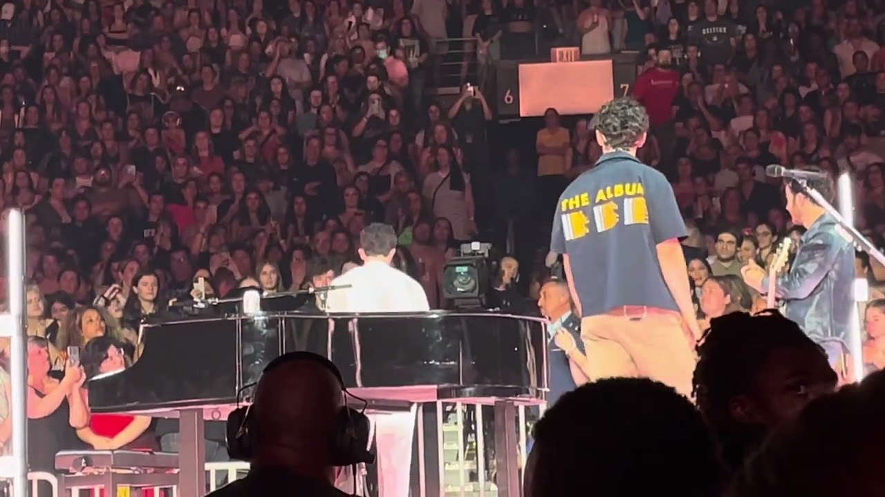 Joe and Nick talking to Julia the nurse  - Jonas Brothers TD Garden Boston 8/16/23