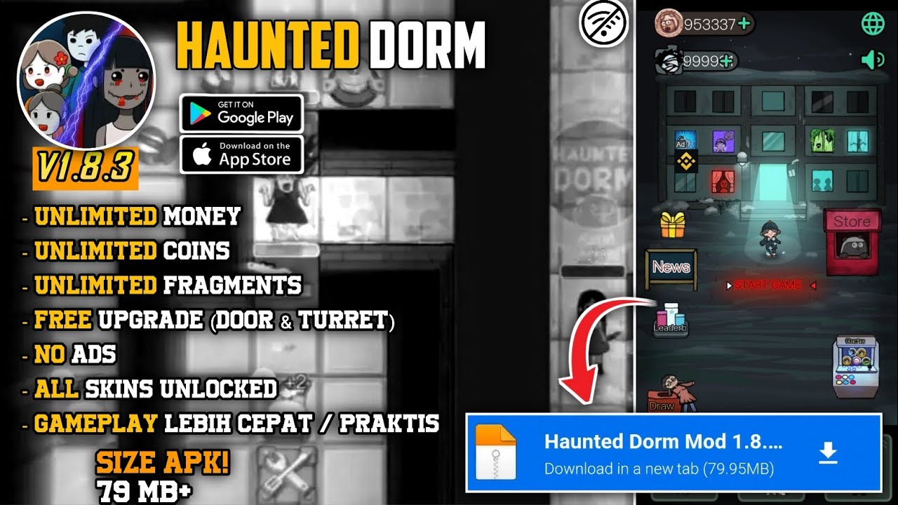 Download Game Haunted Dorm versi Mod Terbaru | No Password | Free