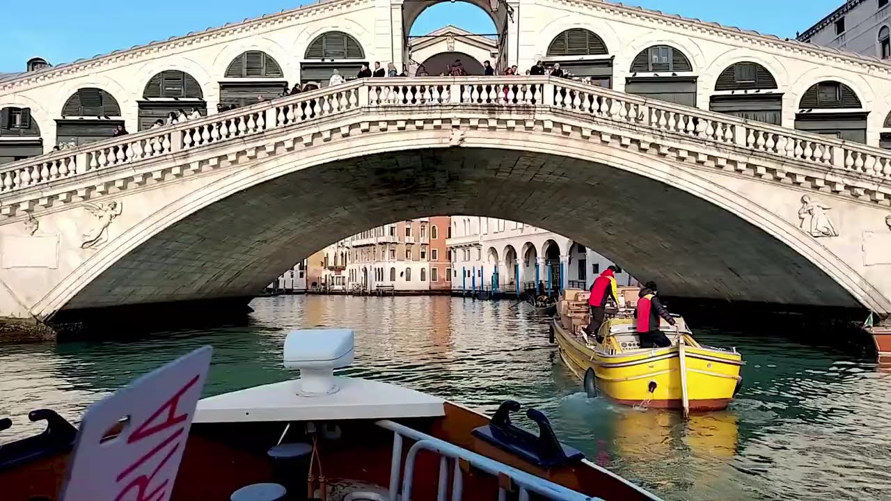 Trayecto completo por el gran canal de Venecia.