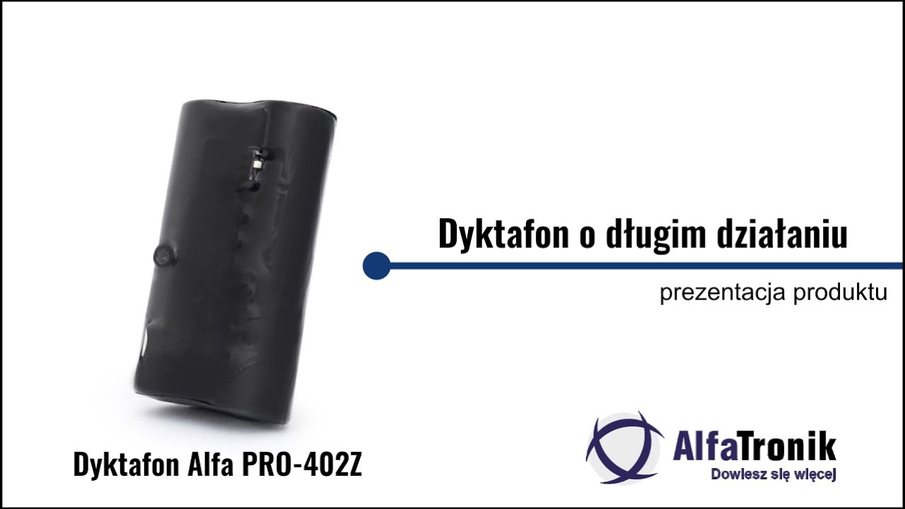 Profesjonalne dyktafony szpiegowskie z szyfrowaniem: Alfa Pro-401 i Pro-402, AlfaTronik
