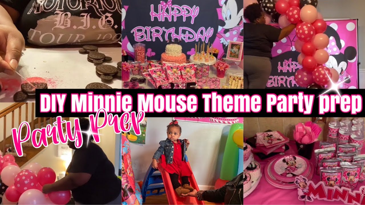*NEW* PARTY PREP WITH ME | DIY BIRTHDAY PARTY | MINNIE MOUSE THEME