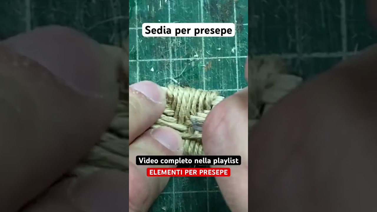 Sedia impagliata per presepe 