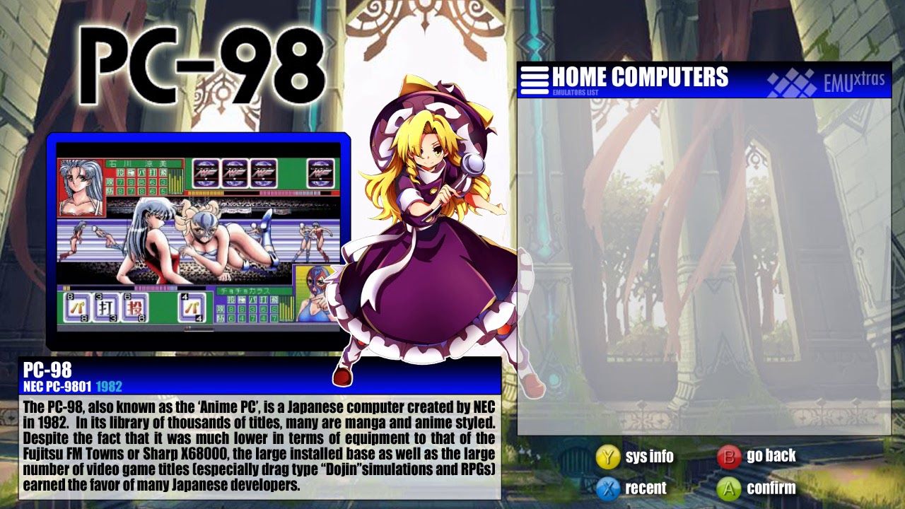 NEC PC 98 emulator XVGM preview