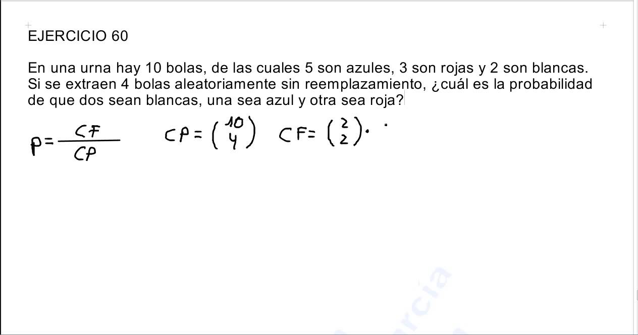 PROBABILIDAD (52), PROBABILIDAD, EJERCICIO 60