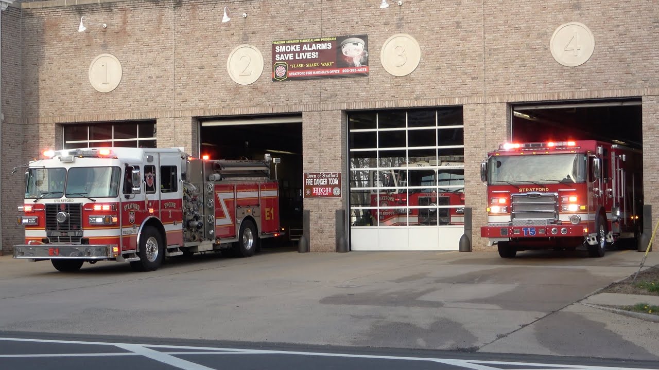 Stratford FD *NEW* Tac 5 & Engine 1, Stratford EMS Supervisor 800, & Stratford PD Car 10 Responding