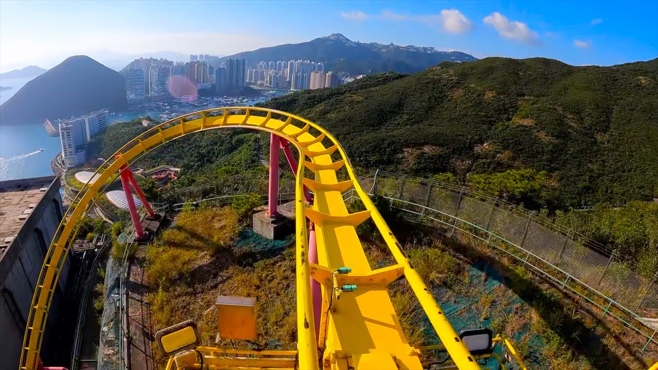HAIR RAISER POV 4K - Ocean Park Hong Kong - Front Seat Onride
