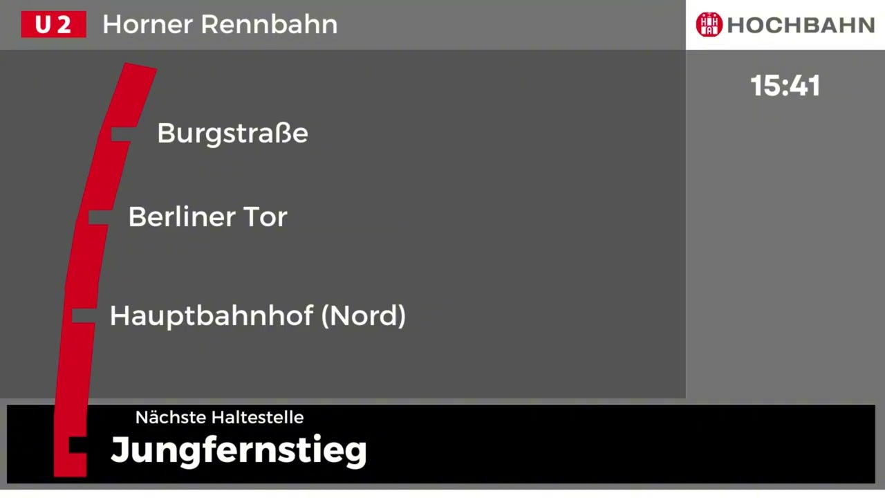 [U Bahn Hamburg] Ansagen U2 Niendorf Nord - Mümmelmannsberg