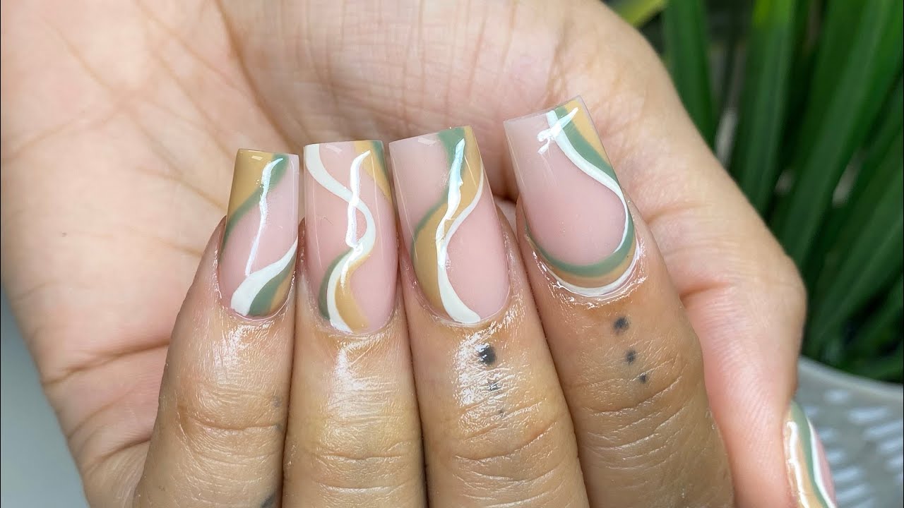 HOW TO: Acrylic Full Set Real Time Speed | Abstract Design