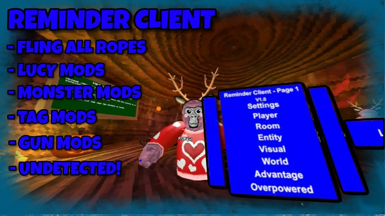 THIS MOD MENU IS CRAZY! | Reminder Client | Gorilla Tag Modding